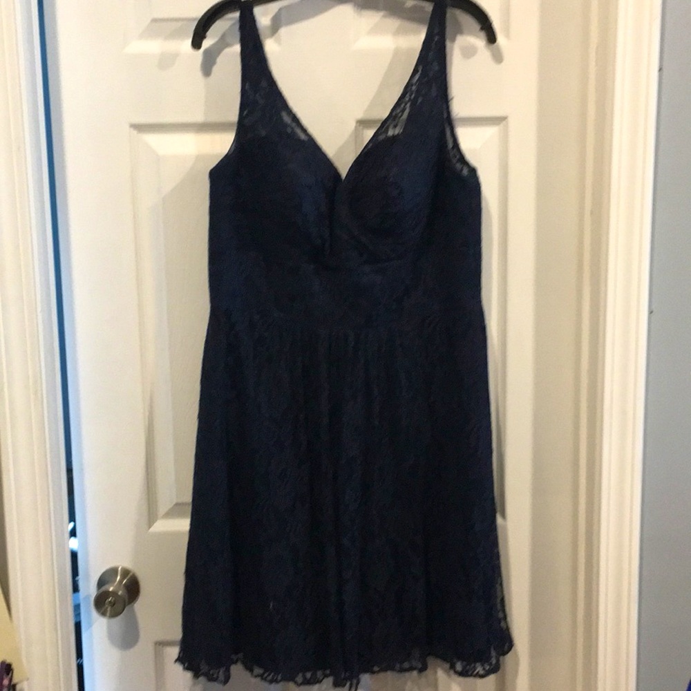 Navy Blue Lace Dress